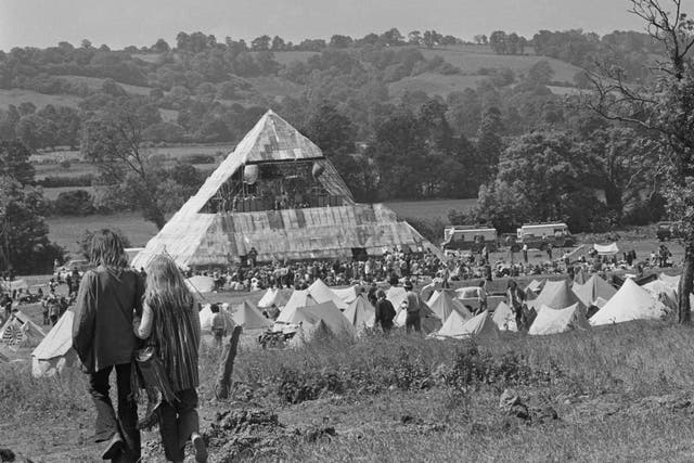 <p>‘Glastonbury Fair’ photographed in 1971</p>