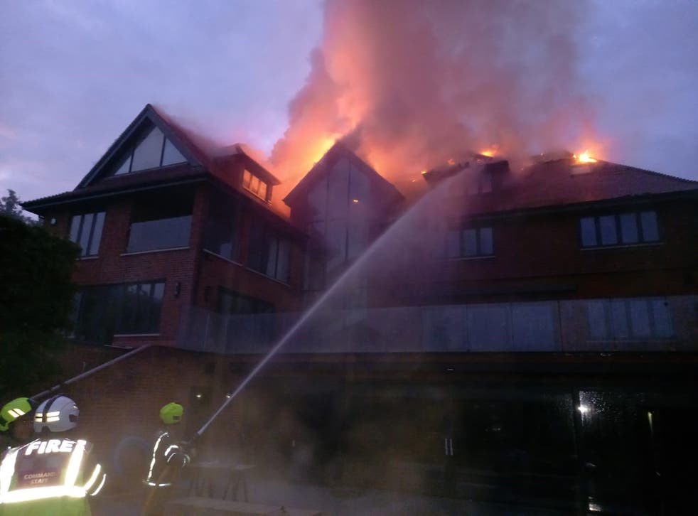 <p>Seventy firefighters tackle blaze at house in south east London</p>