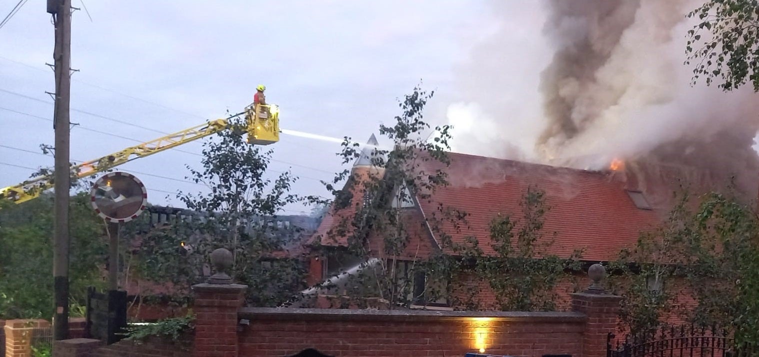A blaze has ripped through a house in south east London as around 70 firefighters rushed to tackle the fire early this morning.