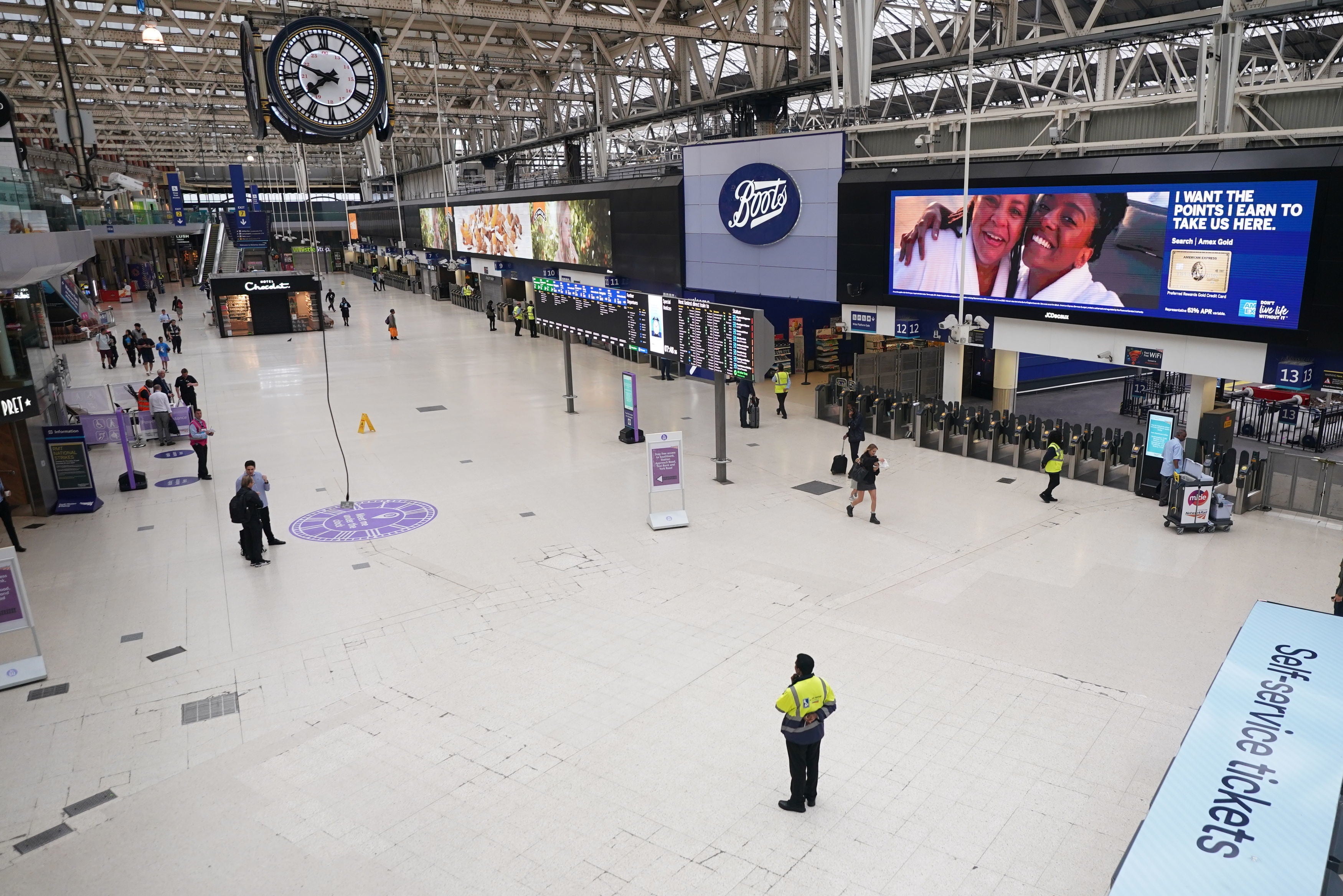 London’s Waterloo station is much emptier than it used to be