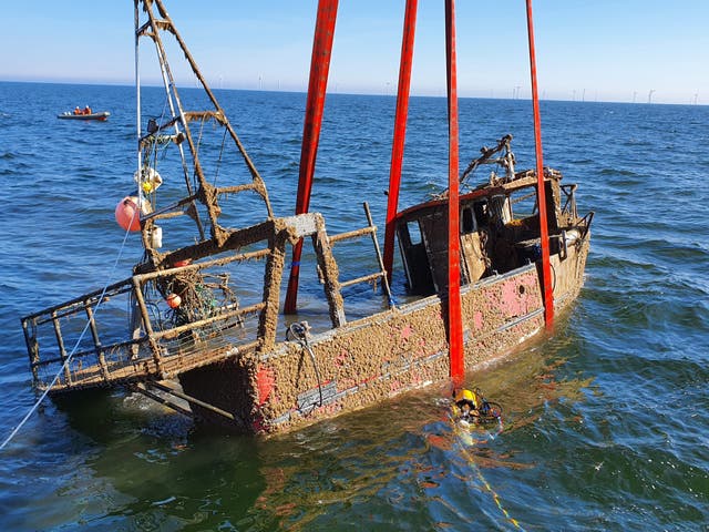 The fishing boat Nicola Faith, which sank with the loss of three crew, was being operated in an ‘unsafe manner’ and capsized after it was loaded to the point of instability, a report has found (Department for Transport/PA)