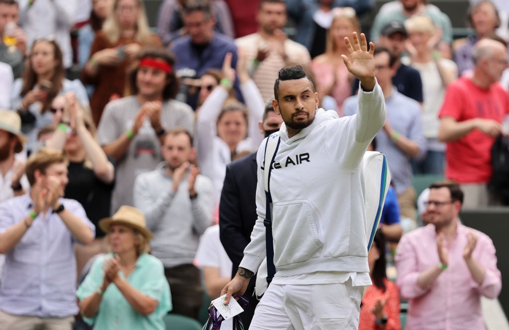 Nick Kyrgios withdrew injured from his third-round match with Felix Auger-Aliassime last year