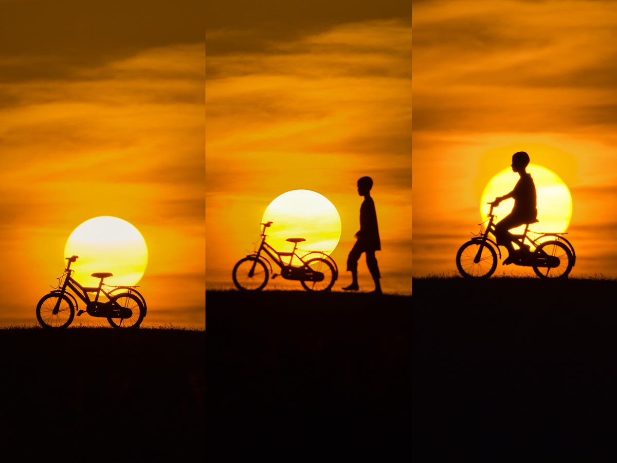 Fun in the sun: photographer captures stunning silhouette artwork