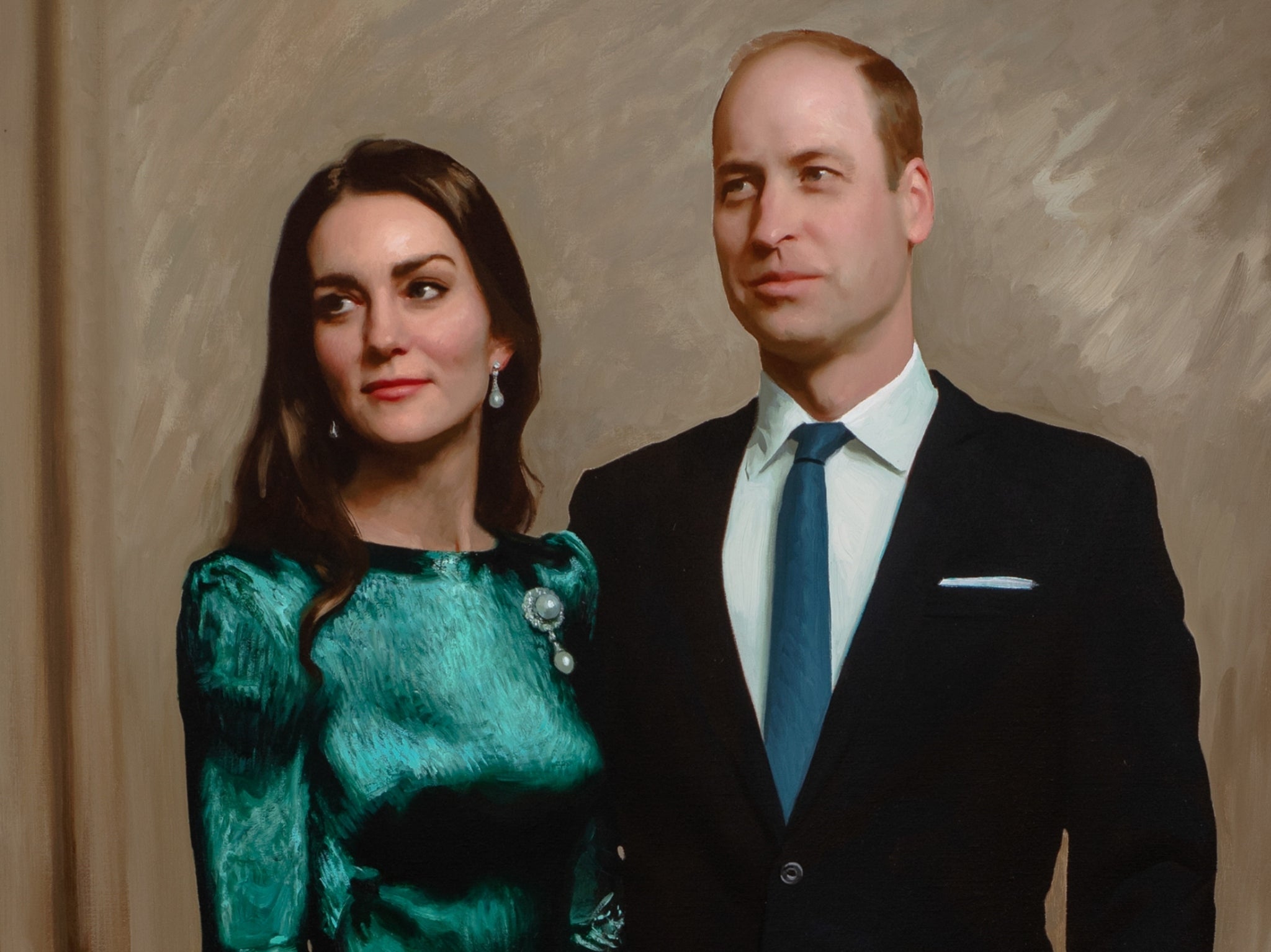 <p>The new portrait of the Duke of Duchess of Cambridge</p>