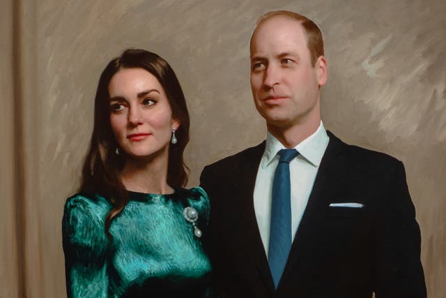 <p>The new portrait of the Duke of Duchess of Cambridge</p>