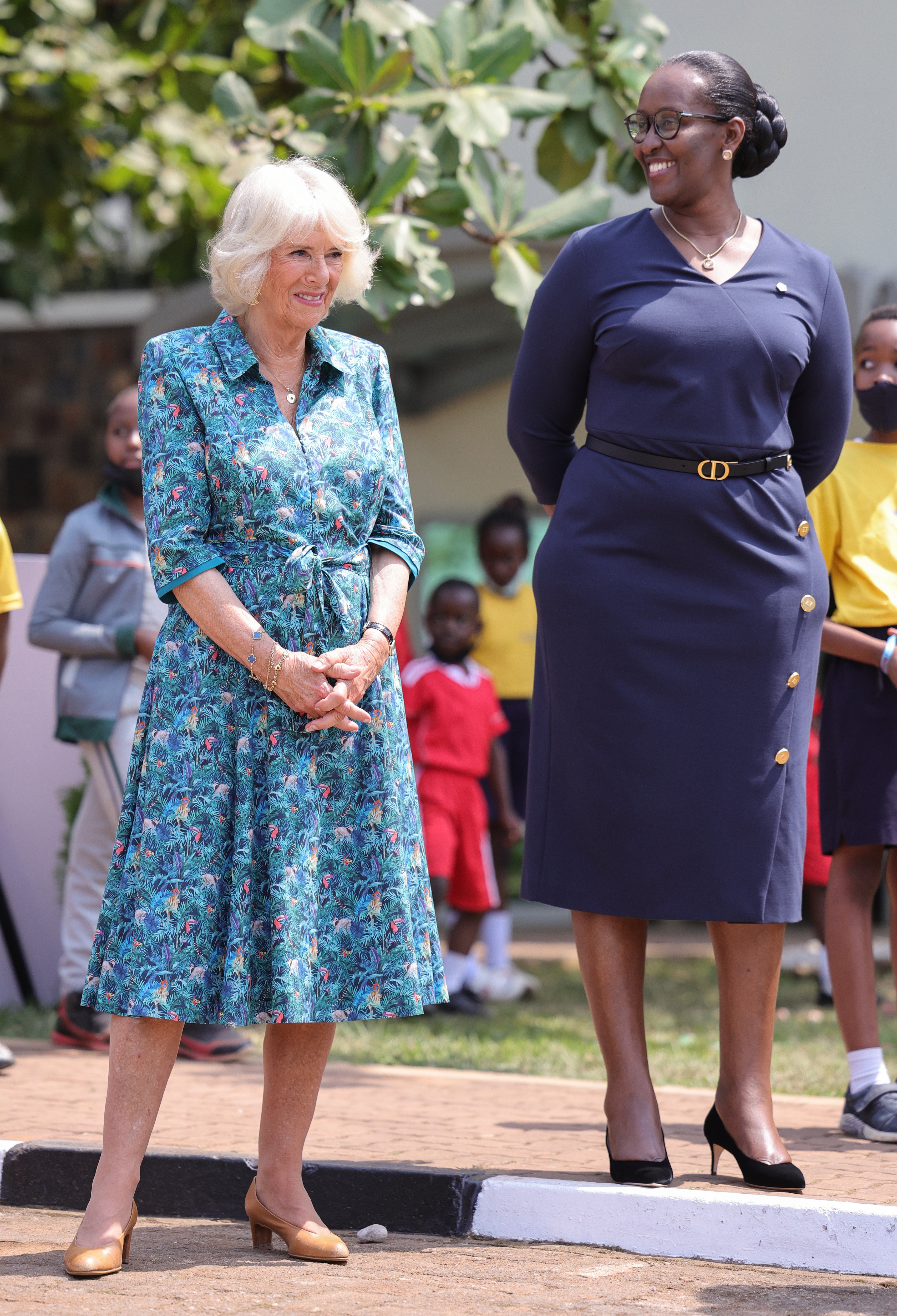 The Duchess of Cornwall (left) and H.E. Jeannette Kagame, the First Lady of the Republic of Rwanda (Chris Jackson/PA)