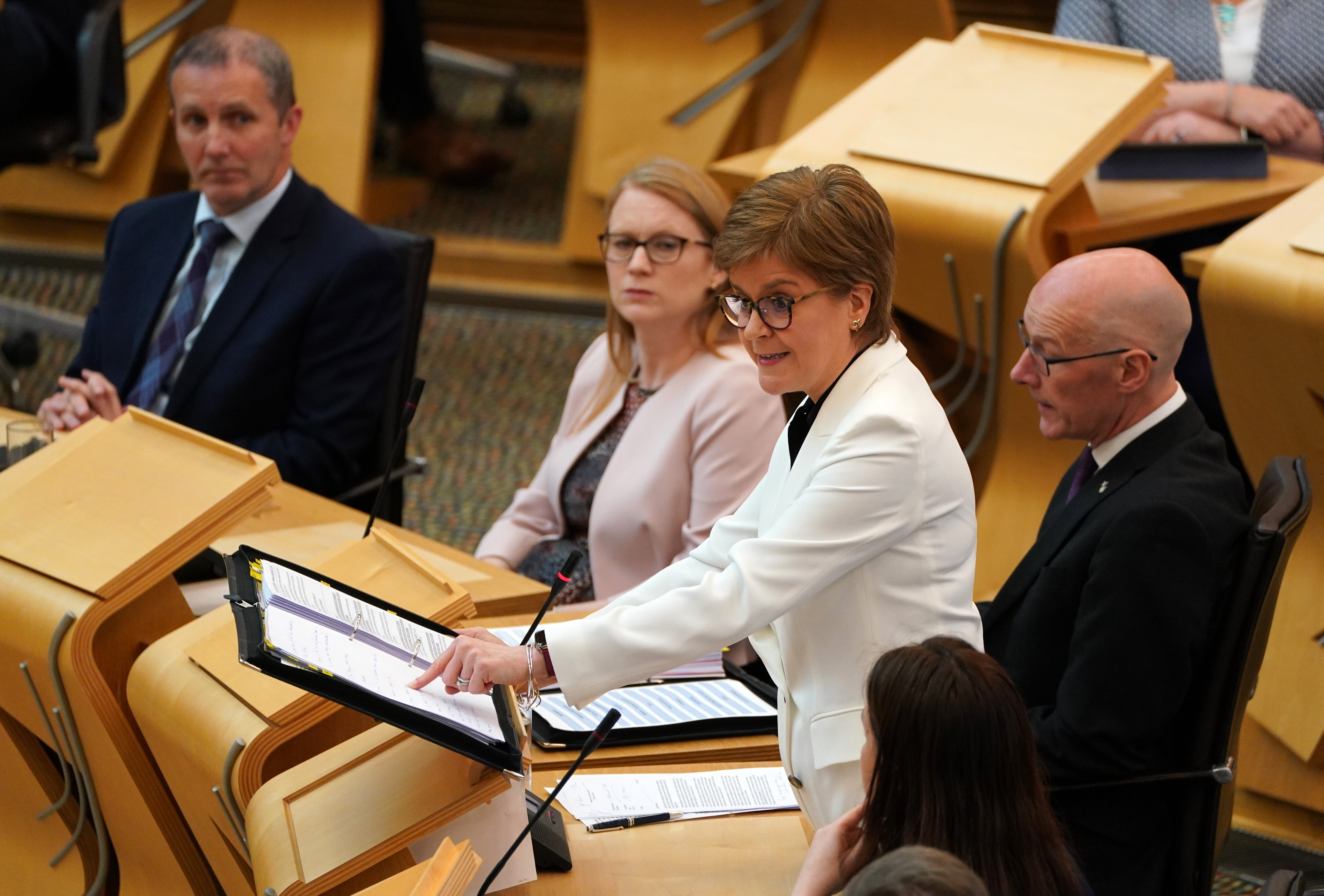 Nicola Sturgeon will make a statement to MSPs next week on the route to a referendum (Andrew Milligan/PA)