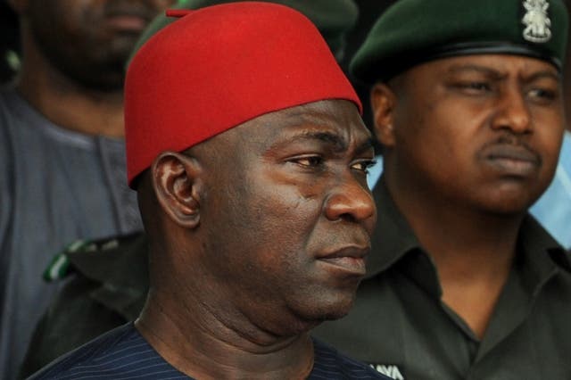 <p>Nigerian politician Ike Ekweremadu has been charged with a plot to harvest a man’s organs</p>
