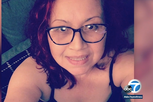 <p>Antonia Mendoza Chavez, 52, was walking her two dogs along a trail outside of Los Angeles when she and her pets were fatally struck by lightning</p>