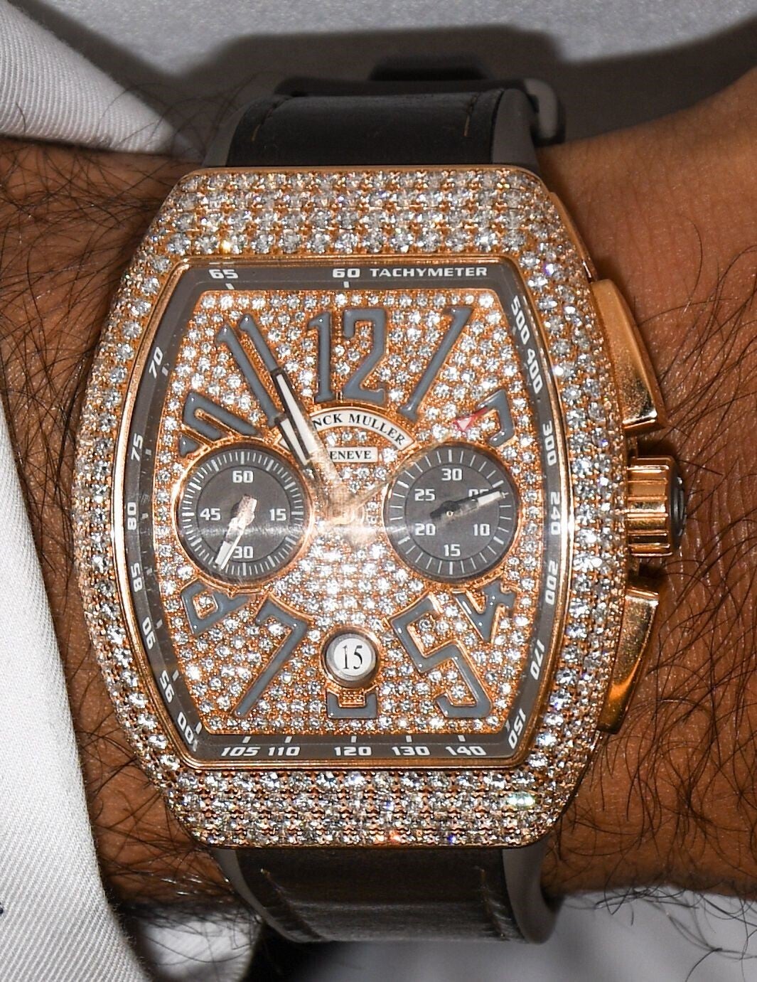 The Franck Muller watch was custom-made for Amir Khan and worth around £70,000