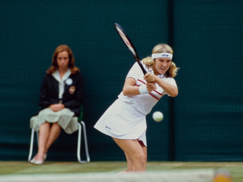 Jaeger in action at Wimbledon in 1983