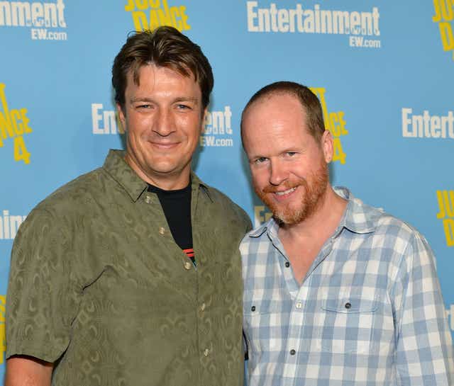 <p>Nathan Fillion and Joss Whedon</p>