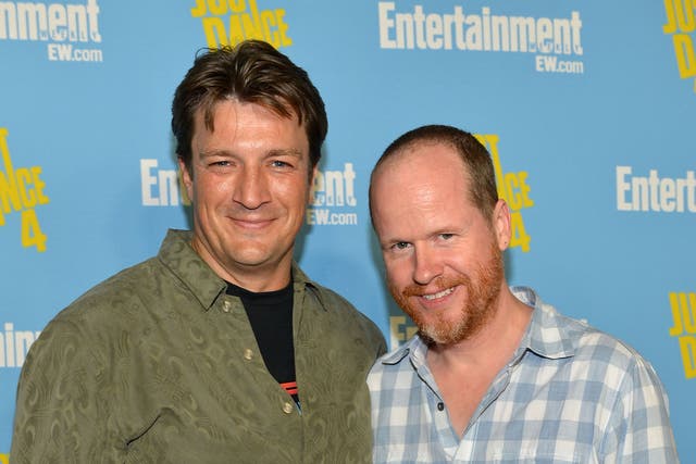 <p>Nathan Fillion and Joss Whedon</p>