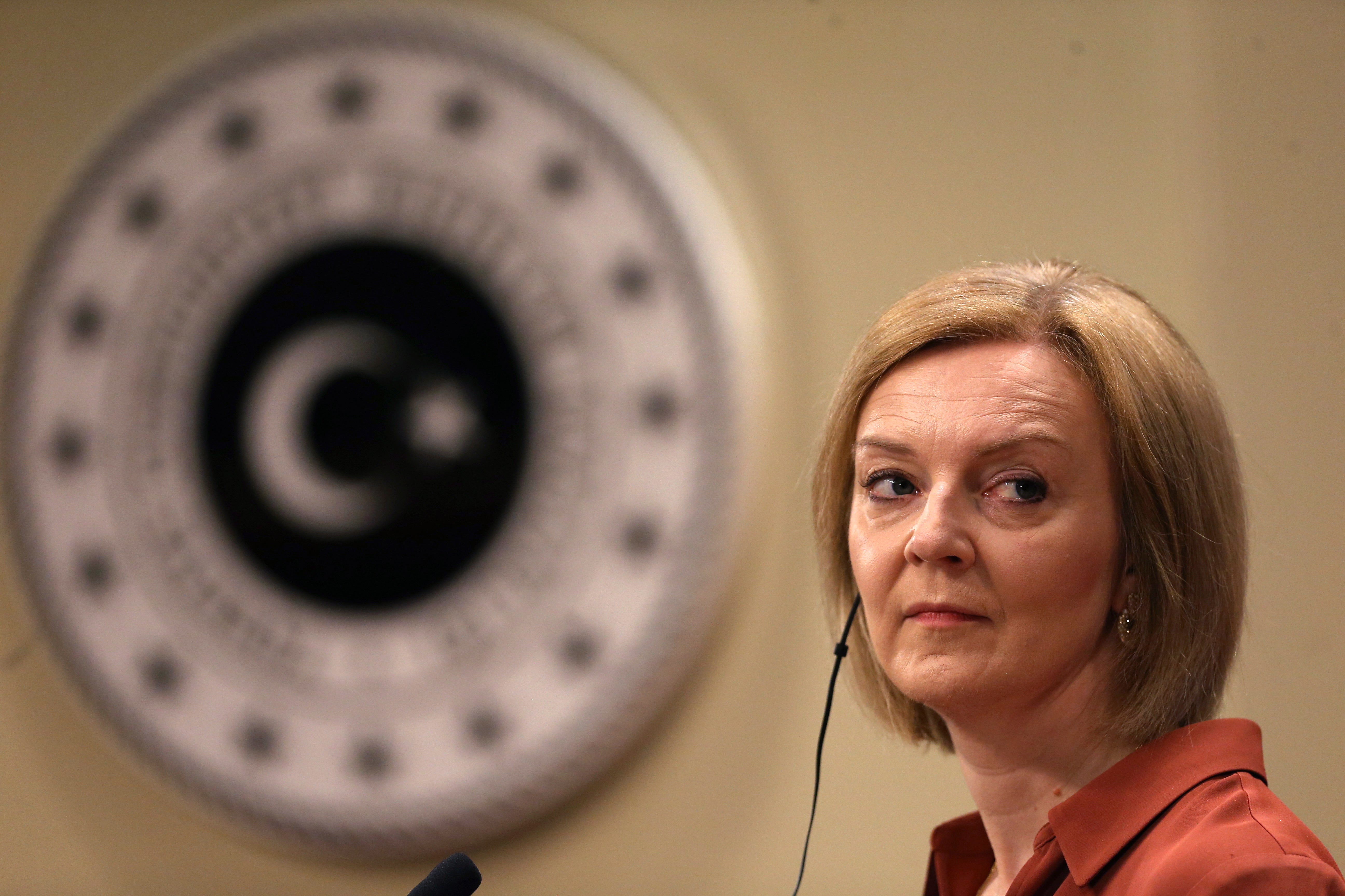 British Secretary of State for Foreign, Commonwealth and Development Affairs Liz Truss in Turkey