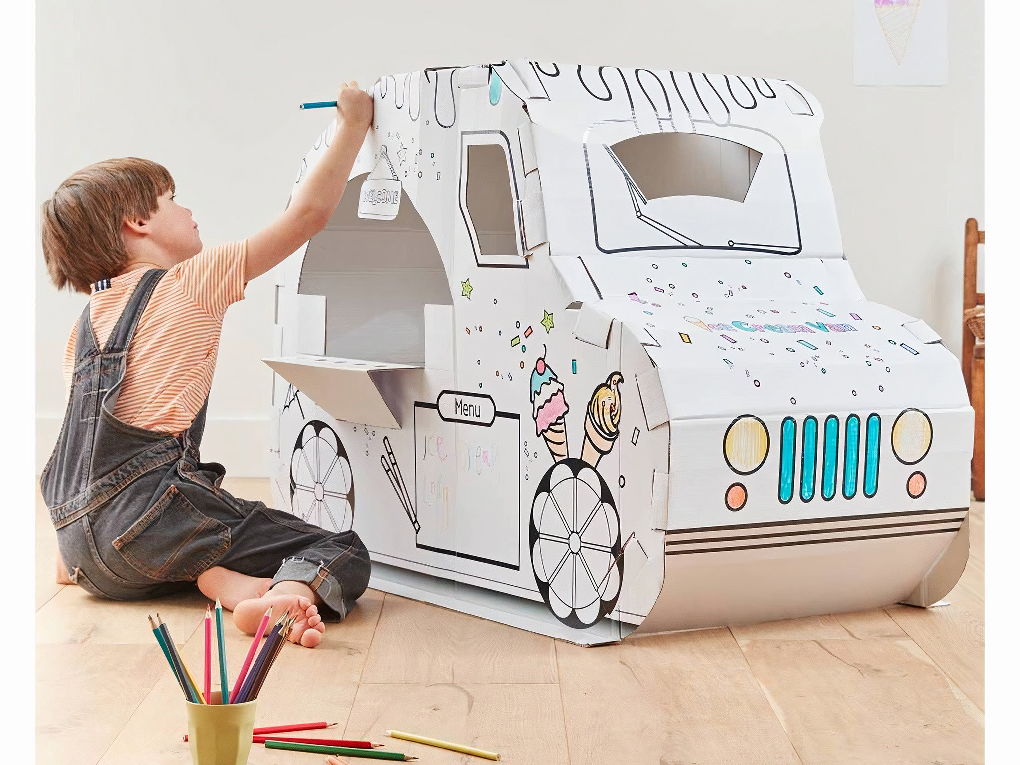 Hobbycraft colour-in cardboard ice cream van .jpg