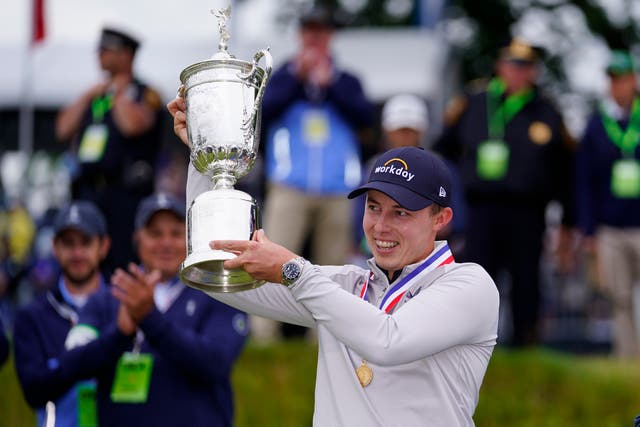 US Open winner Matt Fitzpatrick thanked well-wishers (Julio Cortez/AP)