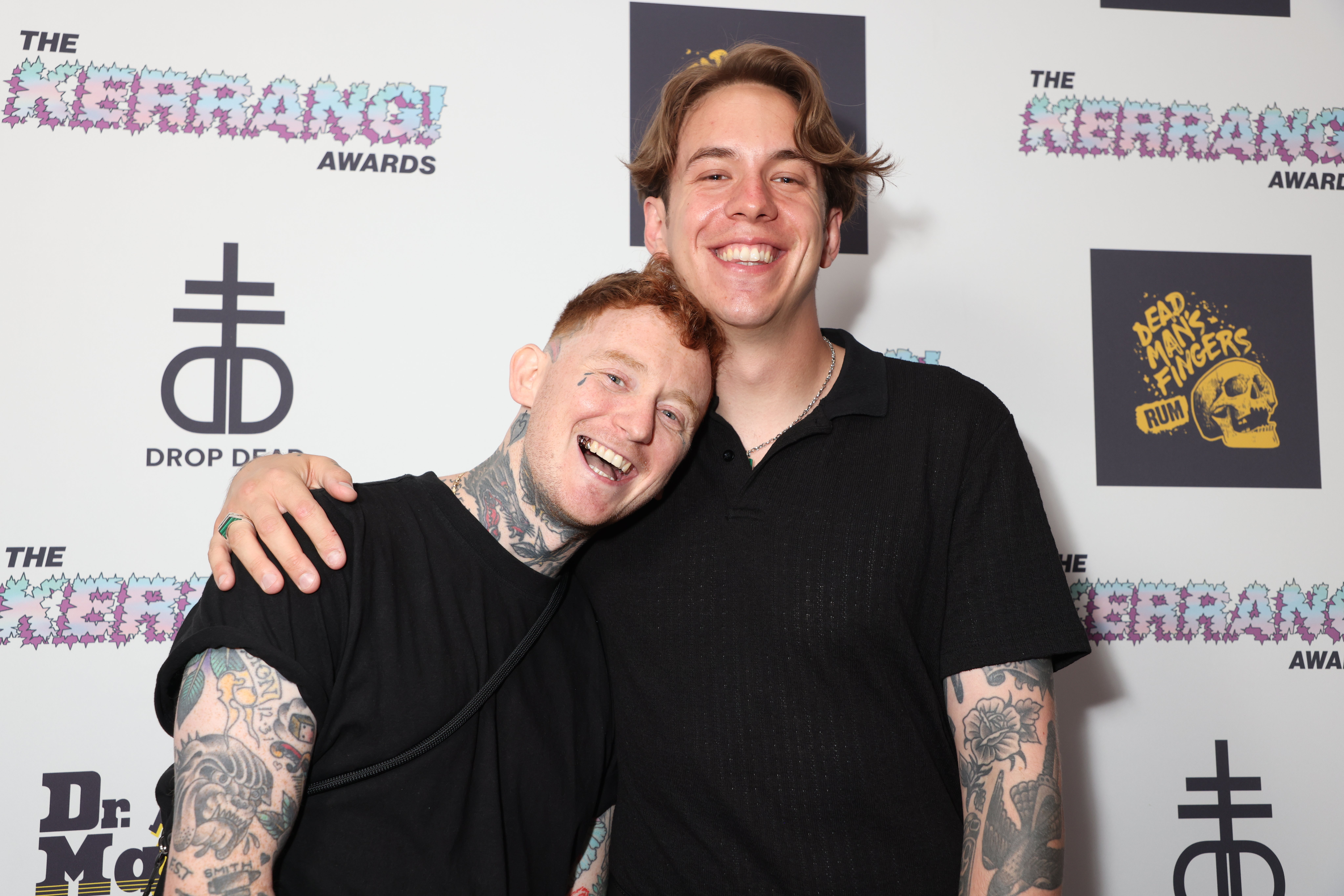 Frank Carter and Dean Richardson from Frank Carter & The Rattlesnakes attending the Kerrang! Awards (Suzan Moore/PA)