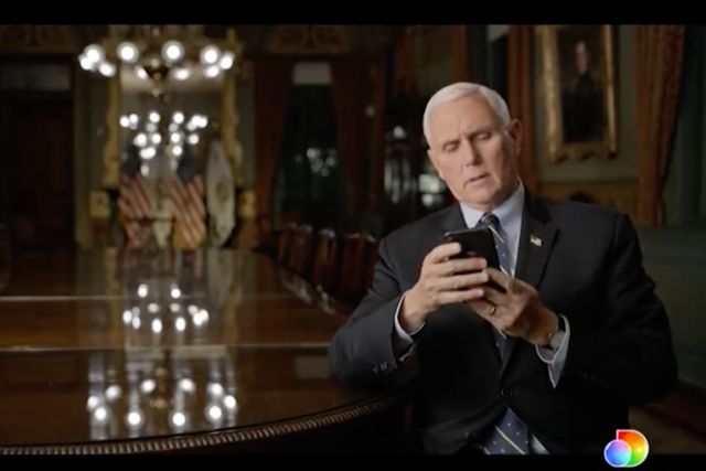 <p>Mike Pence as the House of Representatives called on him to invoke the 25th Amendment. </p>