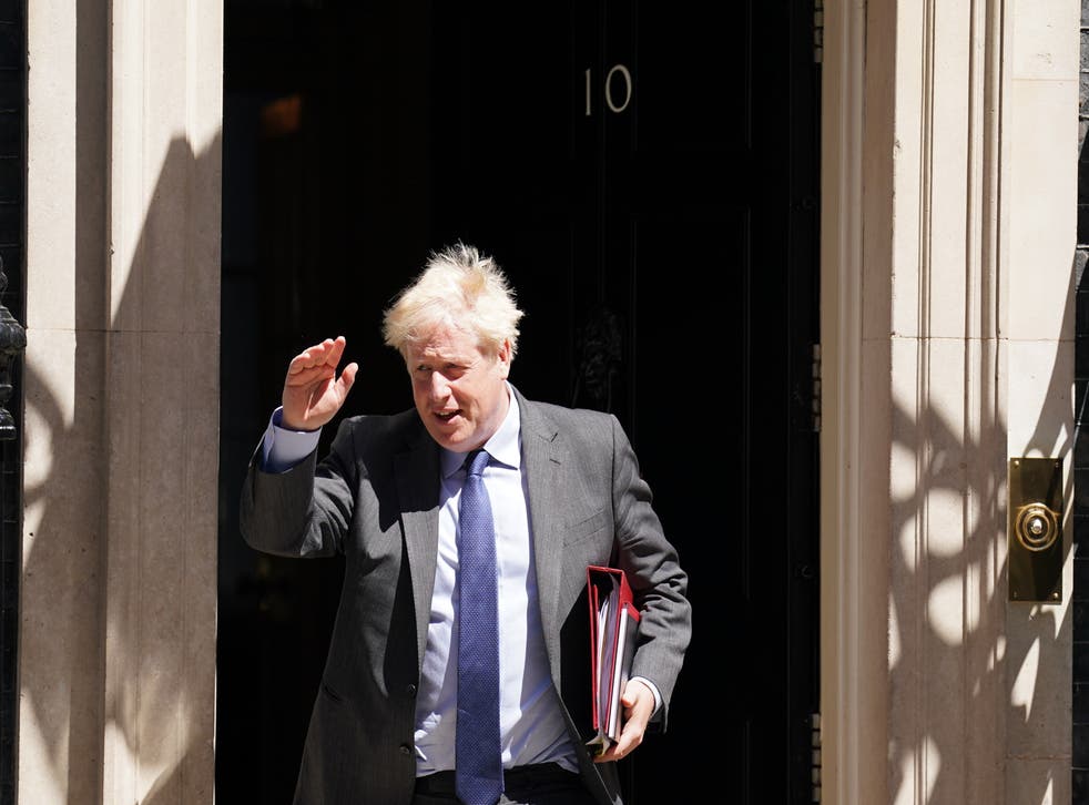 Prime Minister Boris Johnson departs 10 Downing Street on Wednesday (PA)