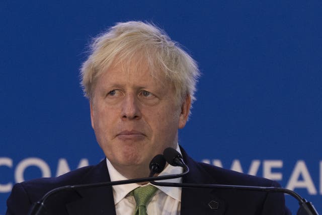 Prime Minister Boris Johnson in Kigali, Rwanda (Dan Kitwood/PA)