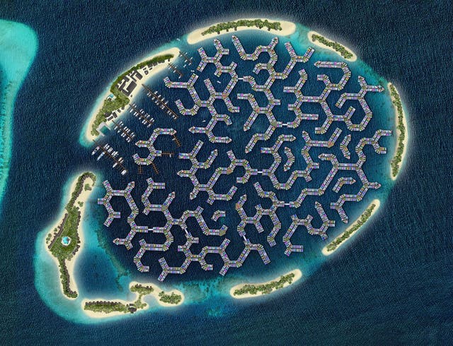 <p>The design for Maldives Floating City</p>