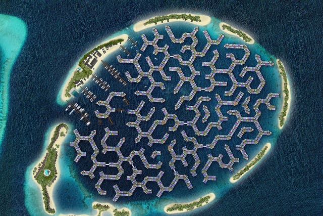 <p>The design for Maldives Floating City</p>