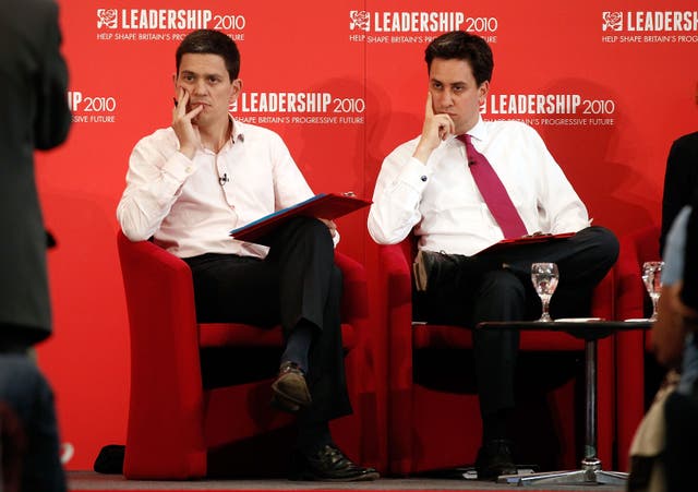 <p>Sibling rivalry in the 2010 Labour leadership campaign </p>