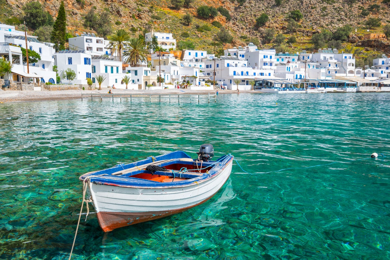 Loutro on the island of Crete, Greece