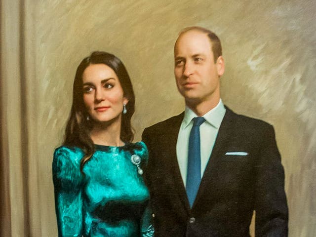 <p>Jamie Coreth’s painting of Prince William and Catherine Duchess of Cambridge </p>
