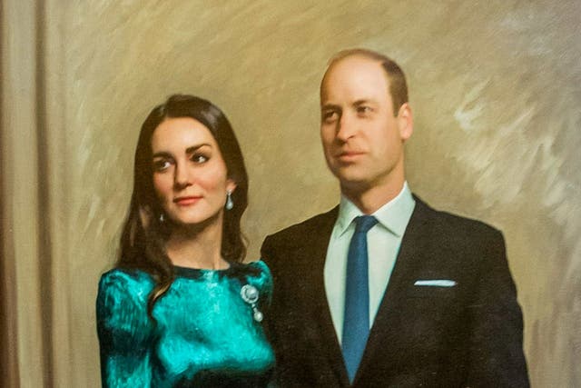 <p>Jamie Coreth’s painting of Prince William and Catherine Duchess of Cambridge </p>