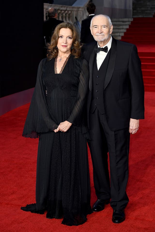 James Bond producers Barbara Broccoli and Michael Wilson collected their CBEs from the Duke of Cambridge at Buckingham Palace (Eon Productions/PA)