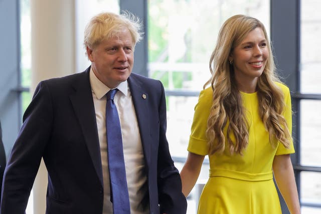 Prime Minister Boris Johnson and his wife Carrie Johnson attend the Commonwealth Heads of Government Meeting (Chris Jackson/PA)