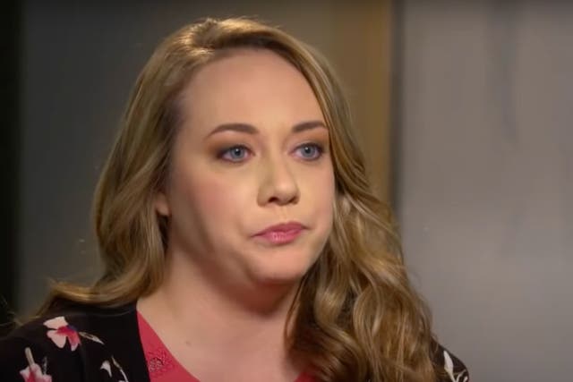 <p>Leanna Taylor speaking with ABC News in 2018, in what was then her first public interview about her son’s death</p>