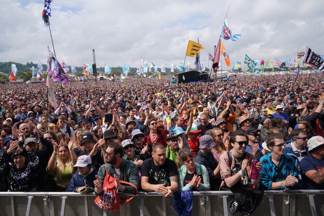 <p>Glastonbury has returned for the first time since the pandemic amid concerns such mass events will lead to Covid surges  </p>