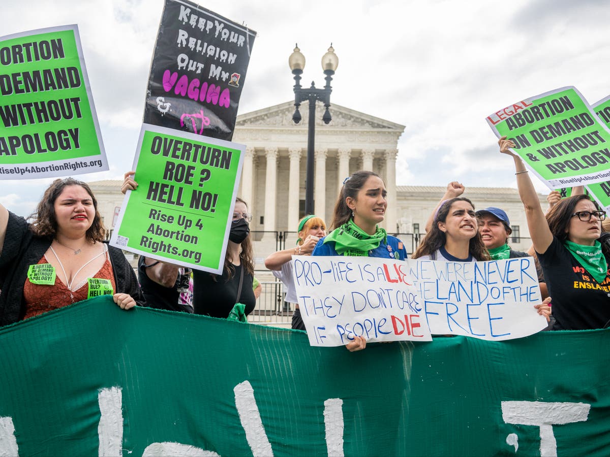 Abortion advocates slam ‘protest sign that goes viral’ headline after Roe overturned