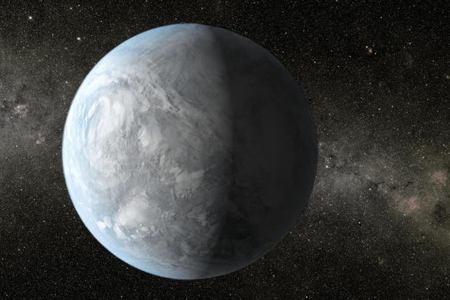 <p>An artist’s conception of a “super Earth” exoplanet</p>