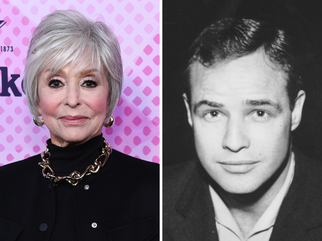 <p>Rita Moreno and Marlon Brando</p>