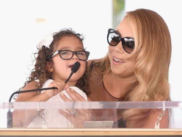 <p>Mariah Carey photographed with her daughter Monroe Cannon in 2015 </p>