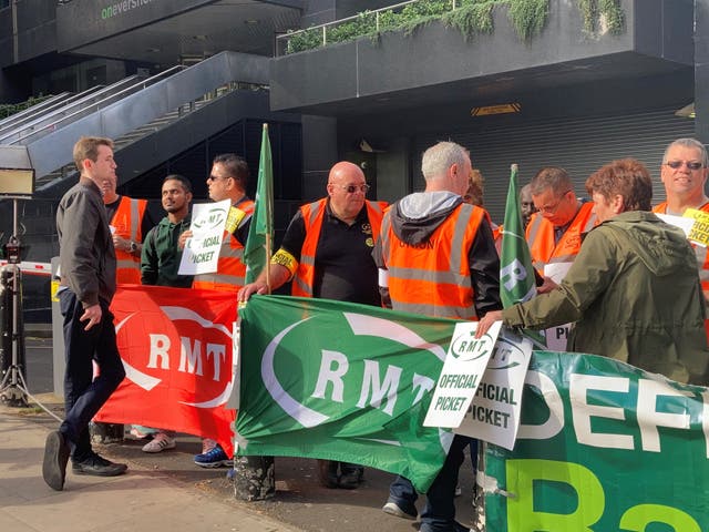 Members of the Rail, Maritime and Transport have walked out for the third time this week (PA)