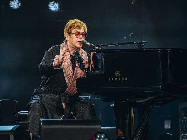 <p>Elton John performing at British Summer Time in Hyde Park</p>