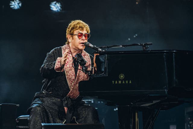 <p>Elton John performing at British Summer Time in Hyde Park</p>