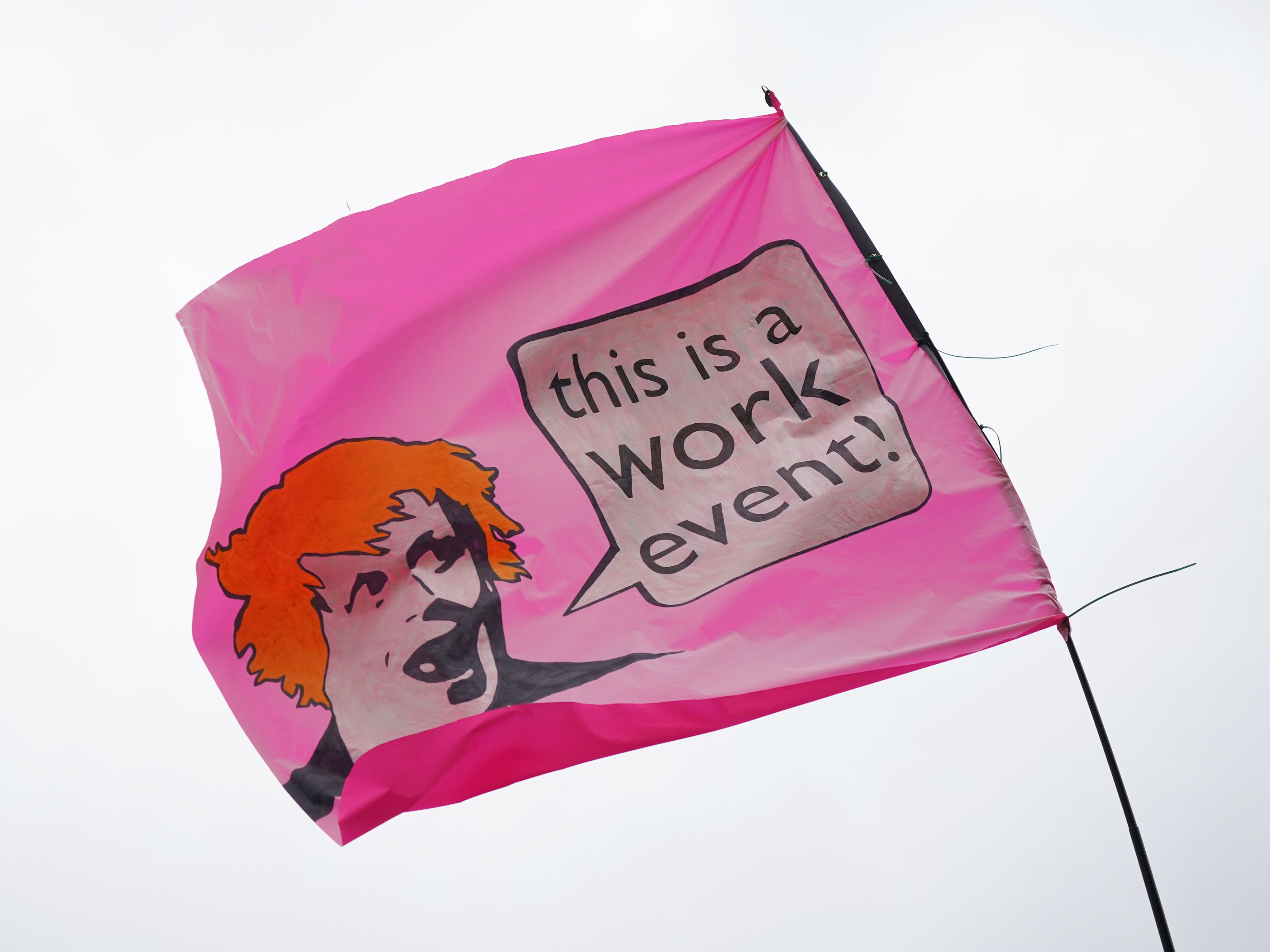 Flag in the crowd as Rufus Wainwright plays on the Pyramid Stage during Glastonbury Festival