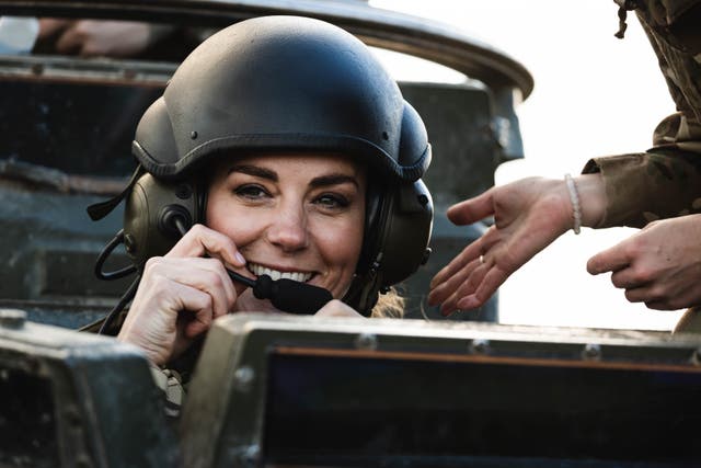 The duchess even participated in some of the British Army’s training exercises (Kensington Palace/PA)