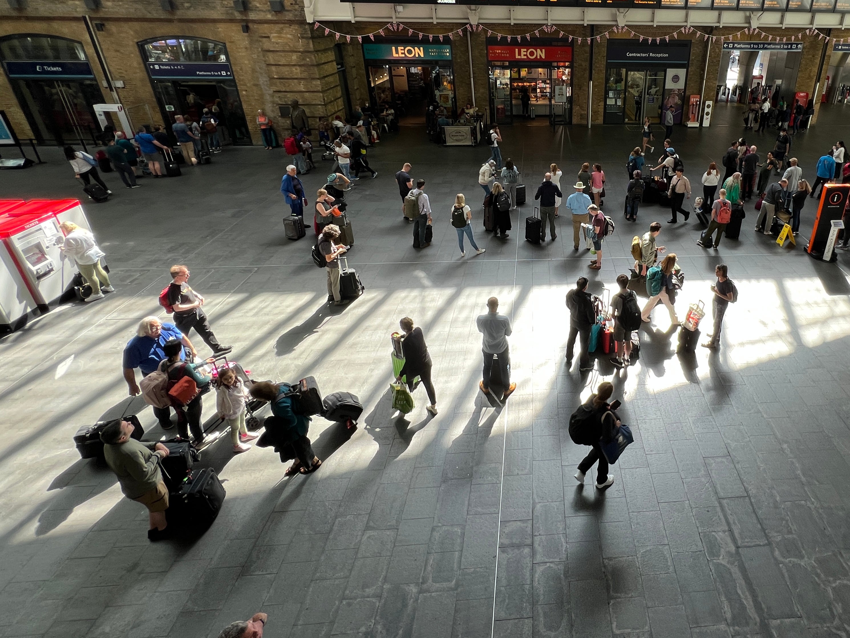 Future strife: London King’s Cross, hub for the East Coast main line, faces days of disruption due to industrial action