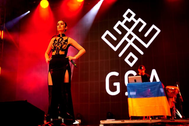 Ukrainian group Go_A performing on the John Peel Stage at Glastonbury Festival (Ben Birchall/PA)