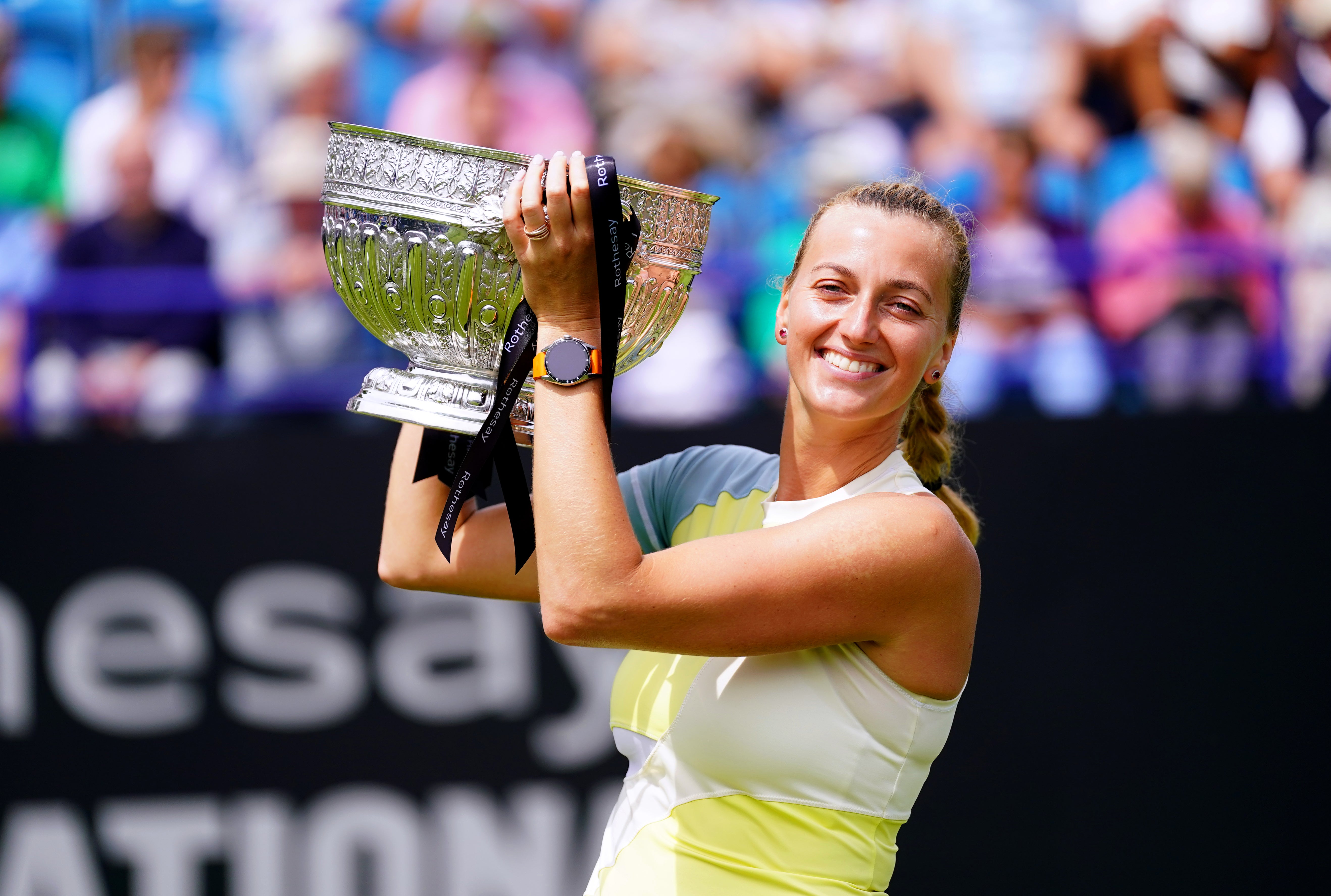 Petra Kvitova clinched the Eastbourne title (Adam Davy/PA)