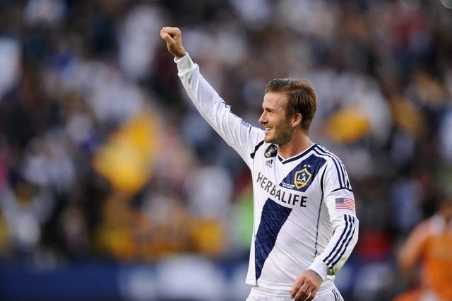 David Beckham, pictured, enjoyed a productive stint at LA Galaxy (PA)