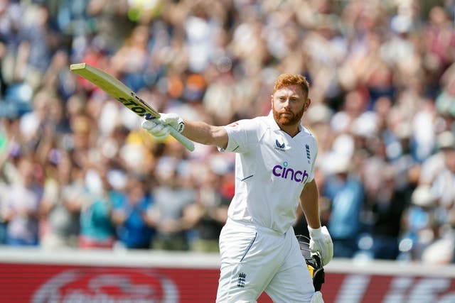 England built on Jonny Bairstow’s century with five New Zealand wickets (Mike Egerton/PA)