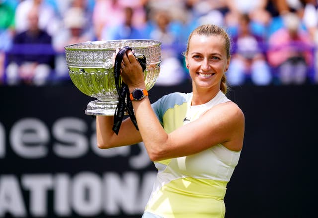 Petra Kvitova won at Eastbourne for the first time (Adam Davy/PA)