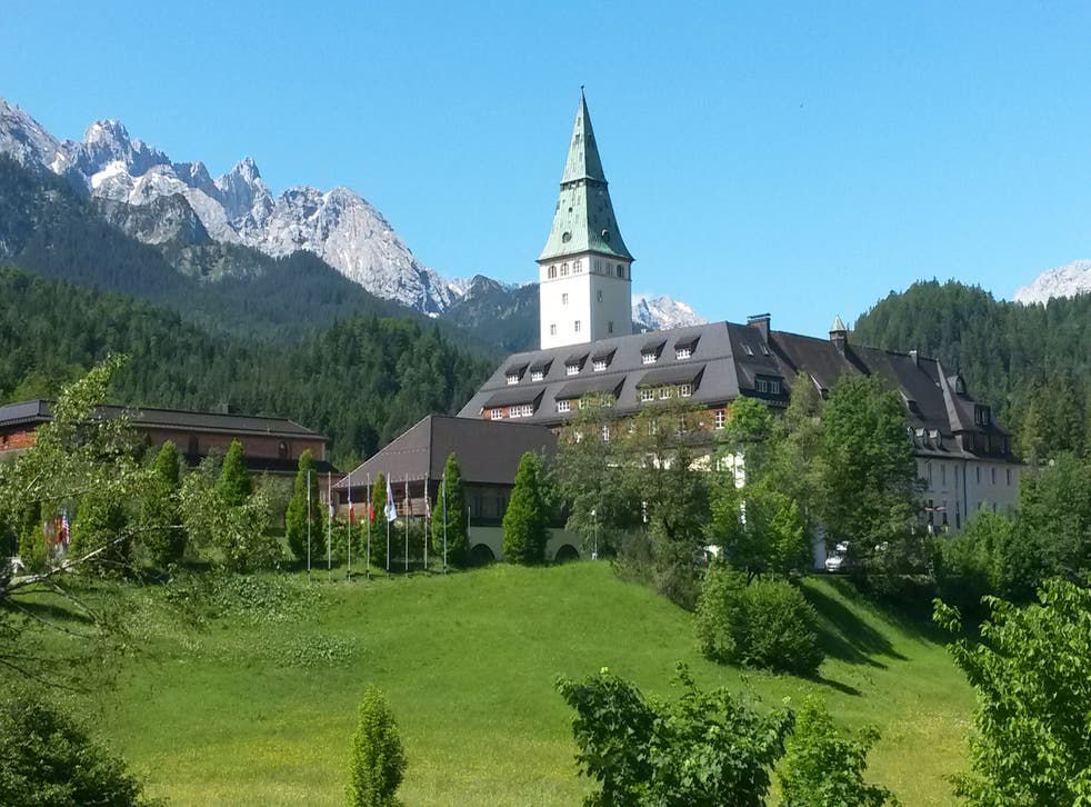 A general view of the Schloss Elmau hotel which is the venue for the G-7 summit near Garmisch-Partenkirchen, southern Germany (Andrew Woodcock/PA)